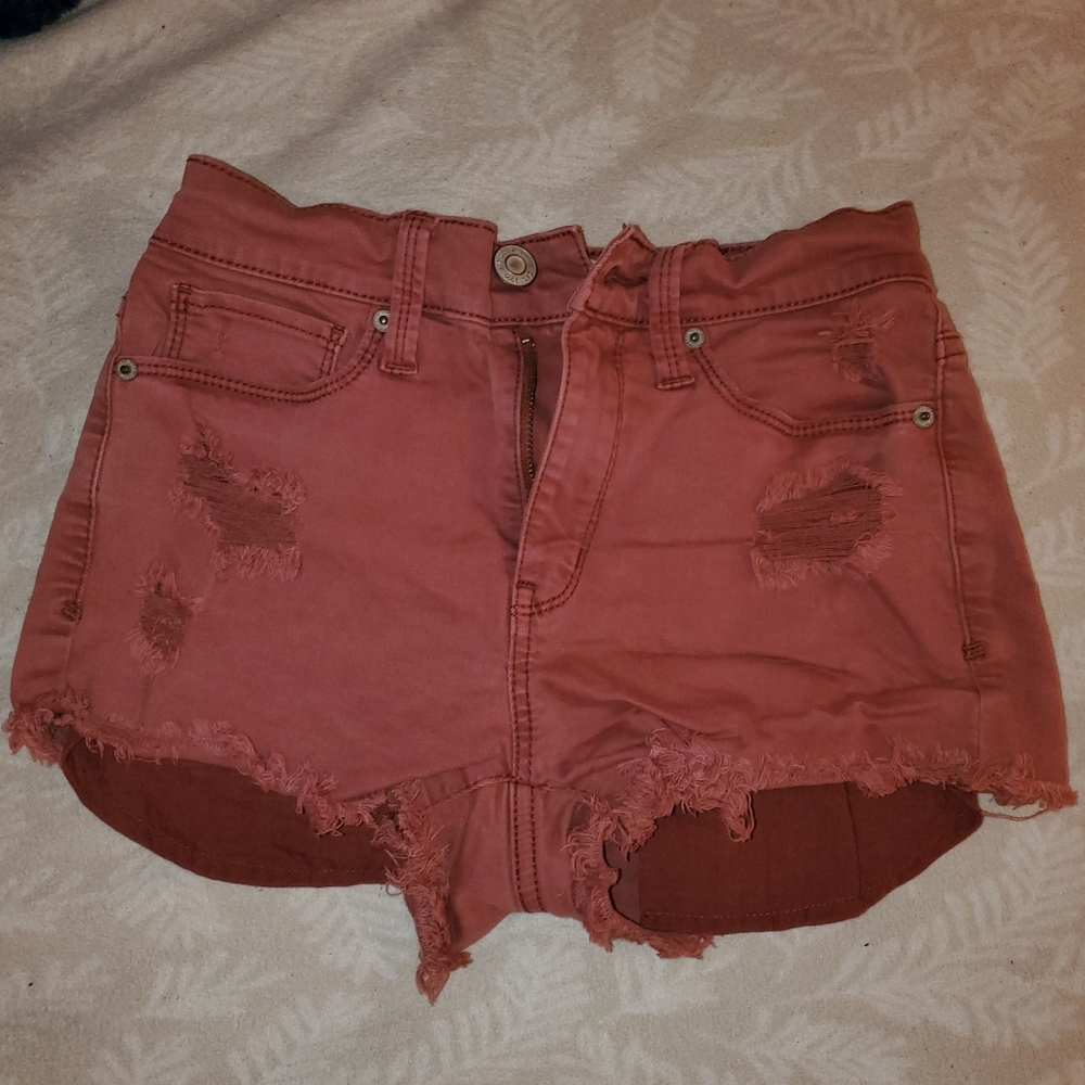 Mauve Jean Shorts